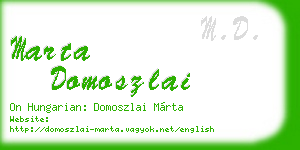 marta domoszlai business card