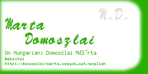 marta domoszlai business card